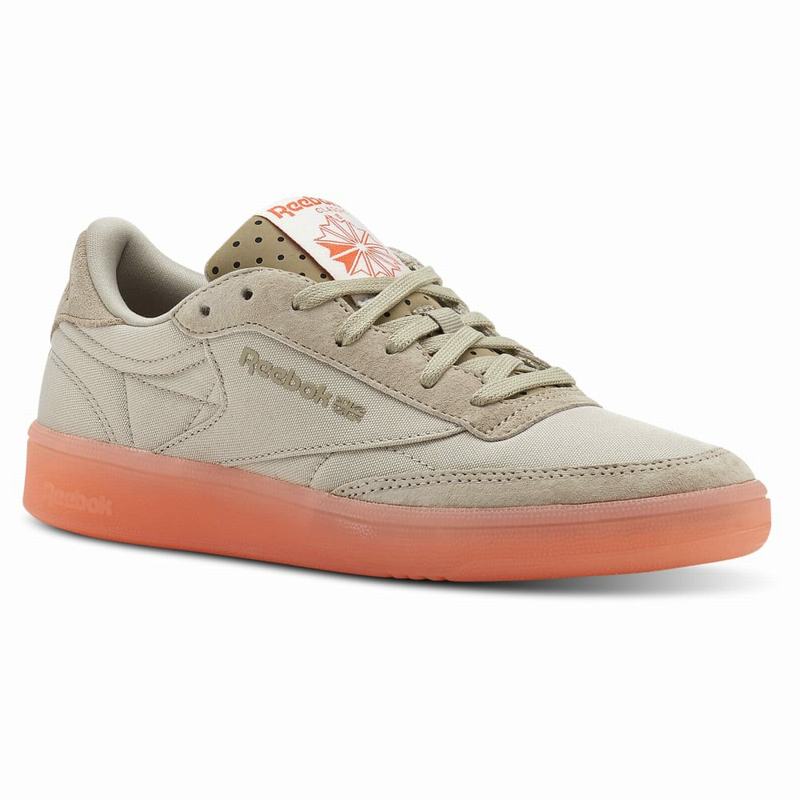 Tenisi Reebok Club C 85 Dama Bej/Rosii Romania NM6826PF